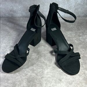 NWOT Eileen Fisher Black Women's Sandals Heeled Sz 13 Block Heel Summer